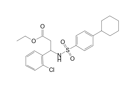 3-(2-Chlorophenyl)-3-[(4-cyclohexylphenyl)sulfonylamino]propanoic acid ethyl ester