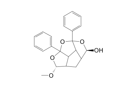 1,9-Di-phenyl-3.beta.-hydroxy-7.alpha.-methoxy-2,8,12-trioxatetracyclo[7.2.1.0(.4,11)0.(6,10)]dodecane