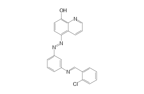 5-((3-(2-chlorobenzylidene amino)phenyl)diazenyl)quinolin-8-ol