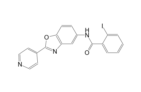 2-iodo-N-[2-(4-pyridinyl)-1,3-benzoxazol-5-yl]benzamide