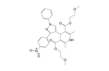 bis(2-methoxyethyl) 2,6-dimethyl-4-[3-(4-nitrophenyl)-1-phenyl-1H-pyrazol-4-yl]-1,4-dihydro-3,5-pyridinedicarboxylate