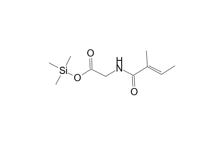 Glycine, N-(2-methyl-1-oxo-2-butenyl)-, trimethylsilyl ester, (E)-