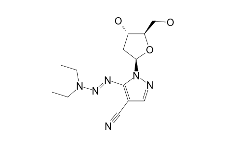 1-(2-DEOXY-BETA-D-ERYTHRO-PENTOFURANOSYL)-5-(3,3-DIETHYL-1-TRIAZENO)-PYRAZOLE-4-CARBONITRILE
