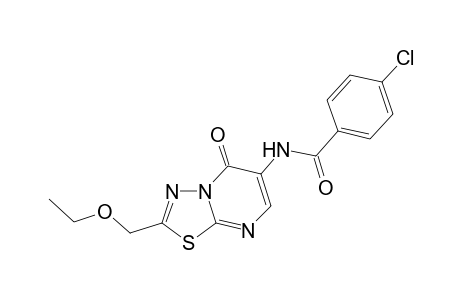 4-Chloro-N-[2-(ethoxymethyl)-7-oxo-7H-pyrimido[2,1-b][1,3,4]thiadiazol-6-yl]benzamide