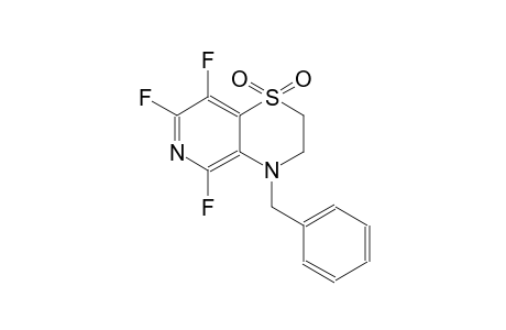 2H-pyrido[4,3-b][1,4]thiazine, 5,7,8-trifluoro-3,4-dihydro-4-(phenylmethyl)-, 1,1-dioxide
