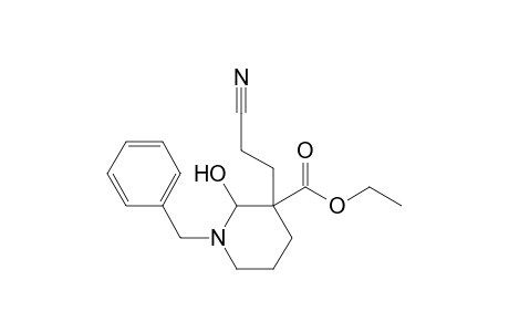 Ethyl 1-Benzyl-3-(2-cyanoethyl)-2-hydroxypiperidine-3-carboxylate