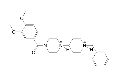 1-(1-benzyl-4-piperidiniumyl)-4-(3,4-dimethoxybenzoyl)piperazin-1-ium