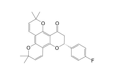 2-(4-FLUOROPHENYL)-6,6,10,10-TETRAMETHYL-2,3-DIHYDRO-6H,10H-DIPYRANO-[2,3-F;2',3'-H]-CHROMEN-4-ONE