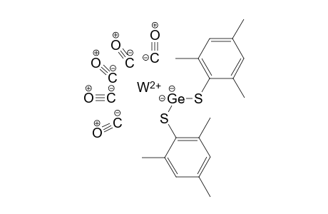 Tungsten(II) dihydrido-bis[(2,4,6-trimethylphenyl)sulfanyl]germanium(IV) pentacarbonyl