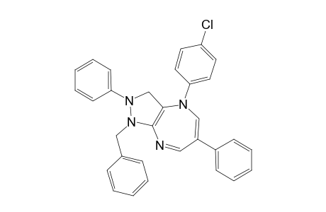1-Benzyl-2,6-diphenyl-4-(4'-chlorophenyl)-2,3-dihydropyrazolo[3,4-b][1,4]diazepine