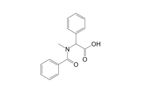 Benzeneacetic acid, alpha-(benzoylmethylamino)-, (+/-)-