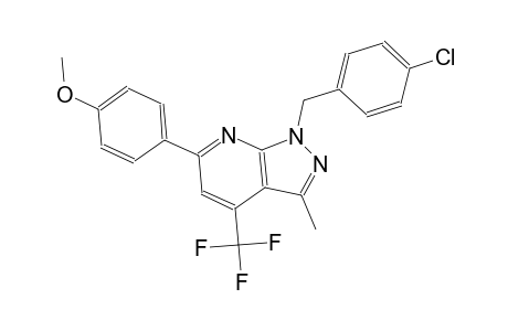 1H-pyrazolo[3,4-b]pyridine, 1-[(4-chlorophenyl)methyl]-6-(4-methoxyphenyl)-3-methyl-4-(trifluoromethyl)-