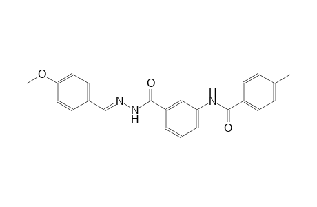 benzoic acid, 3-[(4-methylbenzoyl)amino]-, 2-[(E)-(4-methoxyphenyl)methylidene]hydrazide