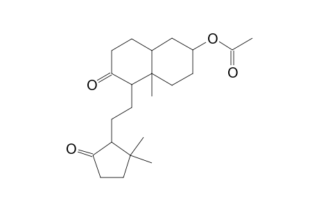 trans-Decalin-2-one, 6-acetoxy-8a-methyl-1-[2-(3,3-dimethylcyclopentan-1-on-2-yl)ethyl]-