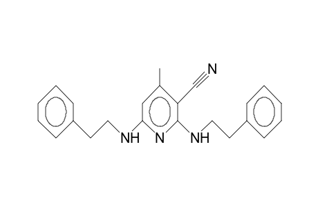 2,6-Bis(2-phenyl-ethylamino)-4-methyl-3-pyridinecarbonitrile