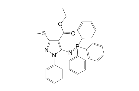 Ethyl 3-methylsulfanyl-1-phenyl-5-[(triphenyl-5-phosphanylidene)amino]pyrazole-4-carboxylate