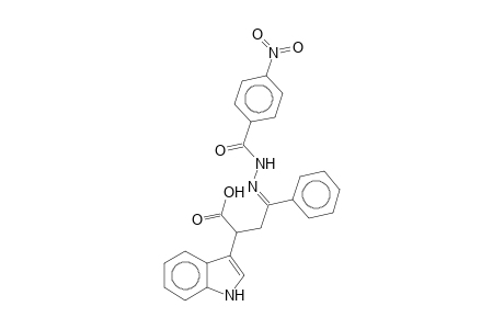 (4Z)-2-(1H-indol-3-yl)-4-[(4-nitrobenzoyl)hydrazinylidene]-4-phenylbutanoic acid