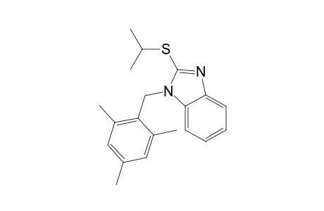 2-[(1-Methylethyl)thio]1-[(2,4,6-triimethylphenyl)methyl]benzimidazole