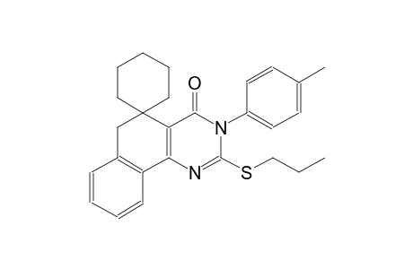 2-(propylthio)-3-(p-tolyl)-3H-spiro[benzo[h]quinazoline-5,1'-cyclohexan]-4(6H)-one