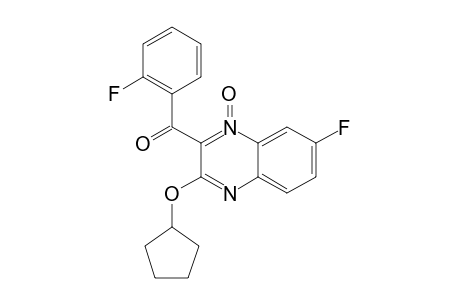 3-(CYCLOPENTYLOXY)-7-FLUORO-2-(2-FLUOROBENZOYL)-QUINOXALINE-1-OXIDE