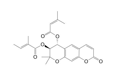 3'(S)-Senecioyloxy-4'(R)-angeloyloxy-3',4'-dihydroxyxanthyletin