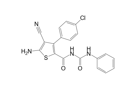 4-Cyano-5-amino-2-[N'-(N"-phenylaminocarbonyl)aminocarbonyl]-3-(p-chlorophenyl)-thiophene