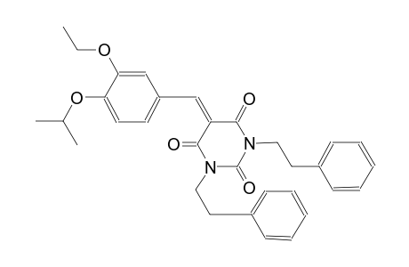 5-(3-ethoxy-4-isopropoxybenzylidene)-1,3-bis(2-phenylethyl)-2,4,6(1H,3H,5H)-pyrimidinetrione