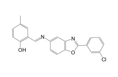 2-((E)-{[2-(3-chlorophenyl)-1,3-benzoxazol-5-yl]imino}methyl)-4-methylphenol