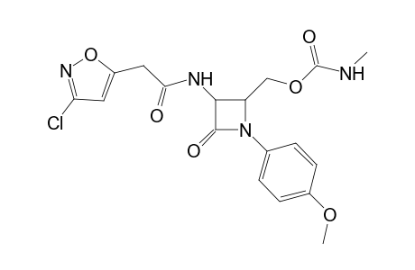 3-[(3'-Chloroisoxazol-5'-yl)acetylamino]-1-(4'-methoxyphenyl)-4-(N-methylcarbamoyl)oxymethyl]-2-azetidinone