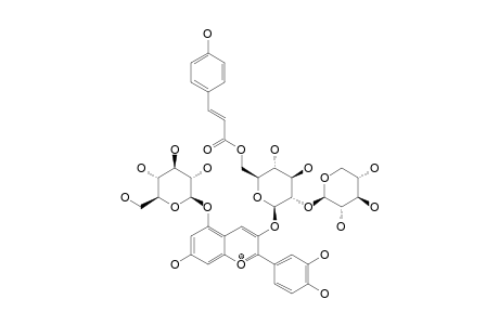 CYANIDIN-3-O-[6-O-(E-PARA-COUMAROYL)-2-O-(BETA-D-XYLOPYRANOSYL)-BETA-D-GLUCOPYRANOSYL]-5-O-BETA-D-GLUCOPYRANOSIDE