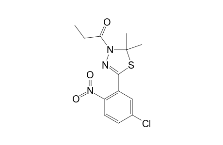 3-ETHYLCARBONYL-5-(2-NITRO-5-CHLOROPHENYL)-2,2-DIMETHYL-2,3-DIHYDRO-1,3,4-THIADIAZOLE