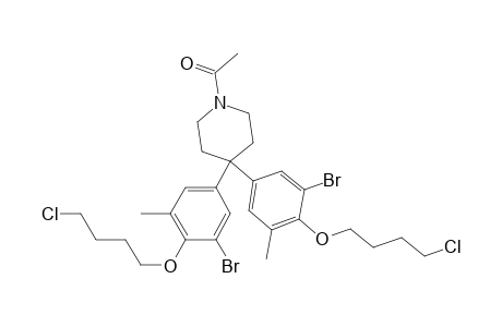 1-acetyl-4,4-bis[3-bromo-4-(4-chlorobutoxy)-5-methylphenyl]piperidine