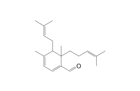 4-Methyl-5-(3'-methyl-2'-butenyl)-6-methyl-1-formyl-6-(4''-methyl-3"-pentenyl)-1,3-cyclohexadiene