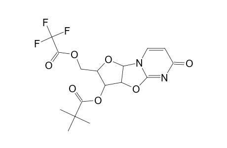 Propanoic acid, 2,2-dimethyl-, 2,3,3a,9a-tetrahydro-6-oxo-2-[[(trifluoroacetyl)oxy]methyl]-6H-furo[2',3':4,5]oxazolo[3,2-a]pyrimidin-3-yl ester, [2R-(2.alpha.,3.beta.,3a.beta.,9a.beta.)]-