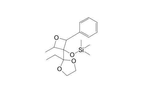 3-(2'-Ethyl-1',3'-dioxolan-2'-yl)-4-methyl-2-phenyl-3-[(trimethylsilyl)oxy]oxetane