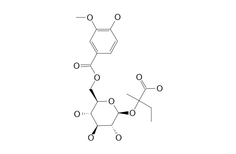 2-[[6-O-[(4-HYDROXY-3-METHOXYPHENYL)-CARBONYL]-BETA-D-GLUCOPYRANOSYL]-OXY]-2-METHYLBUTANOIC-ACID