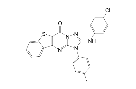 2-(4-Chloro-phenylamino)-1-(4-methylphenyl)benzo[4,5]thieno[3,2-d][1,2,4-tri-azolo[1,5-a]pyrimidin-5(1H)-one]