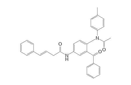 N-{3'-Benzoyl-4'-[(p-methylphenyl)acetylamino]phenyl}-4-phenyl-3-butenoylamide