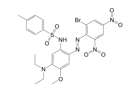 N,N-Diethyl-2-methoxy-5-(4-tolysulphonylamino)-4-(2,4-dinitro-6-bromophenylazo)aniline