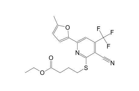 ethyl 4-{[3-cyano-6-(5-methyl-2-furyl)-4-(trifluoromethyl)-2-pyridinyl]sulfanyl}butanoate