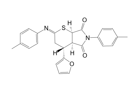 (4R,4aR,7aR)-4-Furan-2-yl-6-p-tolyl-2-[(E)-p-tolylimino]-tetrahydro-thiopyrano[2,3-c]pyrrole-5,7-dione