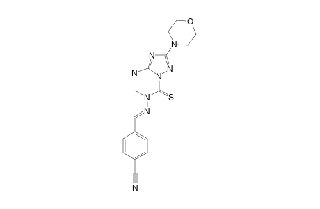 5-amino-N-[(4-cyanobenzylidene)amino]-N-methyl-3-morpholino-1,2,4-triazole-1-carbothioamide