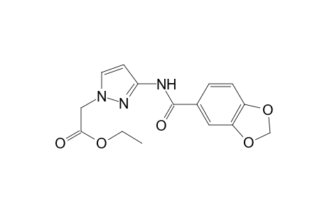 1H-Pyrazole-1-acetic acid, 3-[(1,3-benzodioxol-5-ylcarbonyl)amino]-, ethyl ester