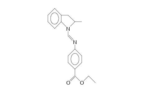 Benzoic acid, 4-[[(2,3-dihydro-2-methyl-1H-indol-1-yl)methylene]amino]-, ethyl ester