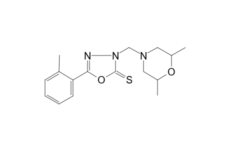 3-[(2,6-Dimethyl-4-morpholinyl)methyl]-5-(2-methylphenyl)-1,3,4-oxadiazole-2(3H)-thione
