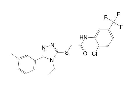 N-[2-chloro-5-(trifluoromethyl)phenyl]-2-{[4-ethyl-5-(3-methylphenyl)-4H-1,2,4-triazol-3-yl]sulfanyl}acetamide