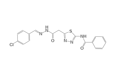 N-(5-{2-[(2E)-2-(4-chlorobenzylidene)hydrazino]-2-oxoethyl}-1,3,4-thiadiazol-2-yl)benzamide