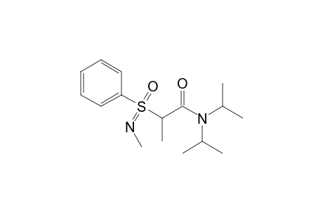 (E)-S-(1-Diisopropylaminocarbonylethyl)-S-phenyl-N-methylsulfoximine