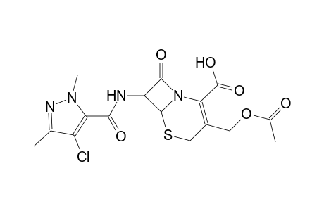 3-[(acetyloxy)methyl]-7-{[(4-chloro-1,3-dimethyl-1H-pyrazol-5-yl)carbonyl]amino}-8-oxo-5-thia-1-azabicyclo[4.2.0]oct-2-ene-2-carboxylic acid
