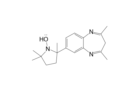 2-(2,4-Dimethyl-3H-benzo[b][1,4]-diazepin-7-yl)-2,5,5-trimethylpyrrolidin-1-yloxy radical